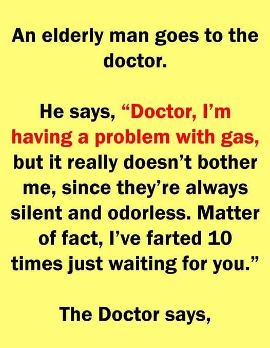 Elderly man goes to the doctor