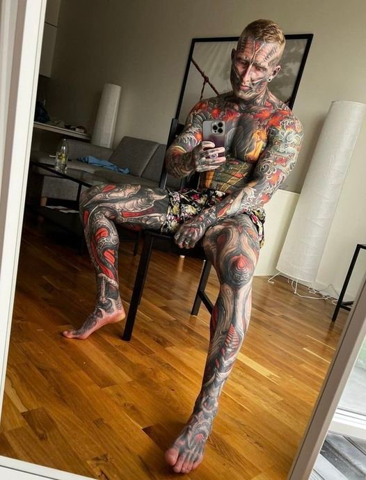 Man Tattoos 95% Of His Body, Reveals What He Looked Like Before He Had Any