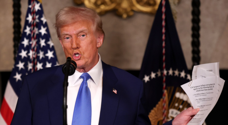 Trump Tees Off On Democrats, Wasteful Spending At Mar-a-Lago